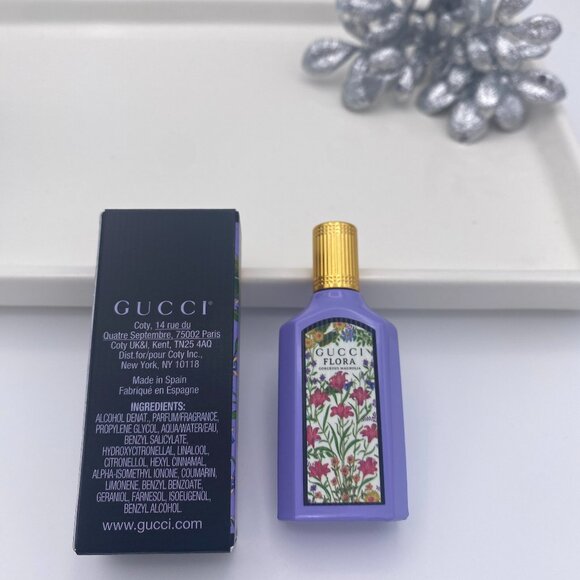 Gucci Flora Gorgeous Magnolia EDP,  Floral, Joyful, NEW - Mini 0.16 oz 5 ml - Picture 3 of 13